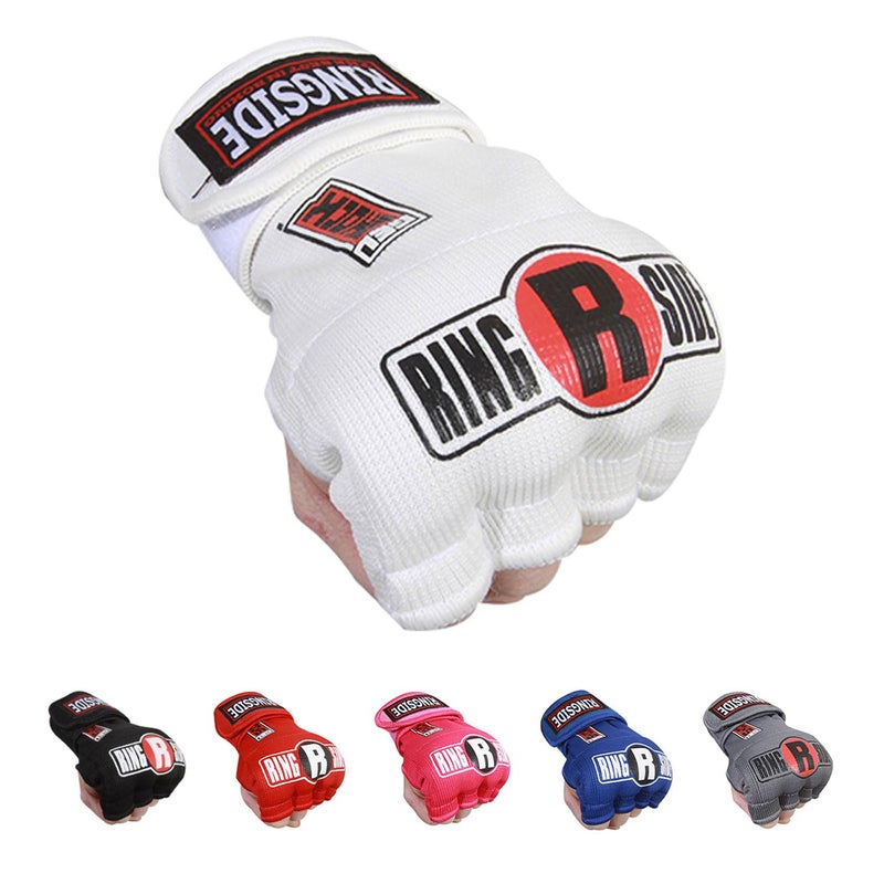Ringside Quick Wrap Gel Shock MMA Boxing Hand Wraps, Small/Medium, White - Image 1